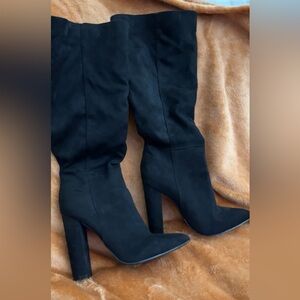 Knee high black fashion nova boots